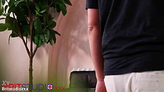 Skinny British redhead slammed hard and swallows cum in sexy uniform!