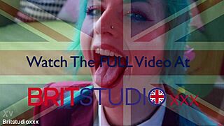 Alt goth girl in costume gets her pussy licked. Then she sucks huge dick for a facial