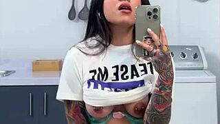 Big Titty Latina Explodes in Quickie Masturbation