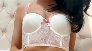 British teen 18+ exchange student indulges in solo masturbation on camera