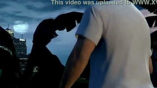 student cheats with blowjob in public car, outdoor fun.