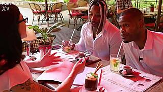 Language teacher Billie Star hosts BBC students for double penetration in bedroom fuck fest. Her fake tits bounce with every thrust.