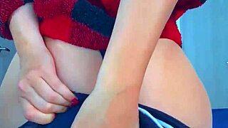 college girls desk-rubbing orgasm with study partner wet pussy massage.