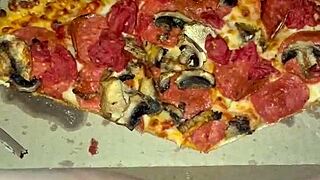 Pizza Female Masturbation Cum On Food