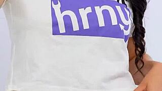 Sexy Latina Teen 18+ Masturbates on Phone for Boyfriend, So Hot!