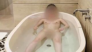 Bathing Ritual Of Beautiful Japanese College Student In Solo Asian Bath