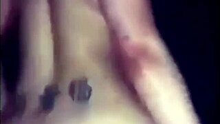 Blonde babe bouncing at college party