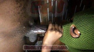 Ghana BBW student fucks lecturer's BBC in bathroom