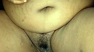 Ebony Stepmother Masturbating with Big Clit in Wet Pussy Action!