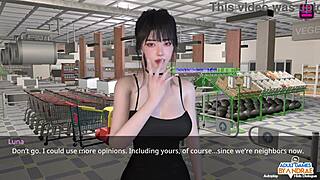 Luna feels intense pleasure masturbating with her dildo in the washroom, next to the female anchor.