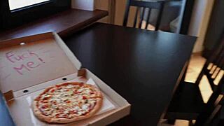 i got more than pizza, delivery guy gave me hot sex!