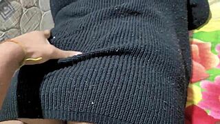 Damn! Latina teacher gets cum on face with epic squirt action!