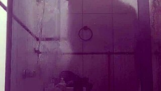 Stepmom rides boss in bathroom doggystyle sex