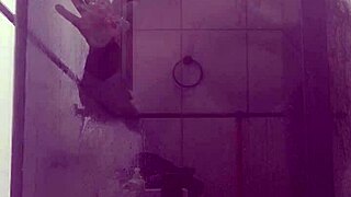 Stepmom rides boss in bathroom doggystyle sex