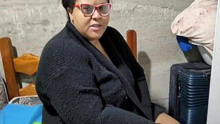 Damn! Latina teacher gets cum on face with epic squirt action!