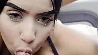 I suck his dick while driving on the public road.