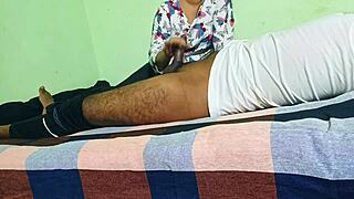 Indian girl chats about doggystyle fun with husband's friend