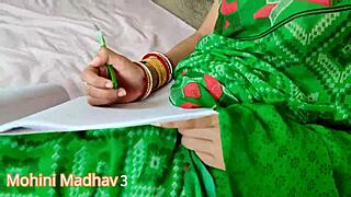 indian teacher mohini got banged hard by student in restroom with hindi audio.