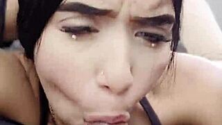 I suck his dick while driving on the public road.