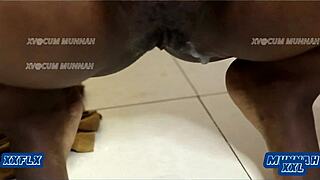 Hot College Ebony Teen Came By After Class For Intense Cumshot Creampie