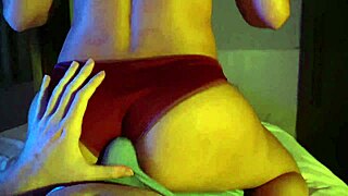 hotdogging assjob big ass rubbing was too much for his cock cum in pants 😏