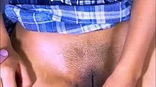 shy latina student orgasms from cheating