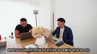 Employee Seduces Two Students for Intense Missionary and Spooning with Big Cocks - Carl Max