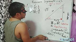 Nerdy Asian student exclaims, '15 sexual math at 30 degrees trigonometry!'