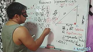 Nerdy Asian student exclaims, '15 sexual math at 30 degrees trigonometry!'