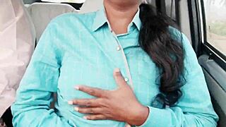 College girl engages in car sex with dirty talks in telugu