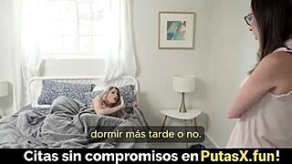 stepsister blonde with tattoo craves hardcore sex, spanish sub