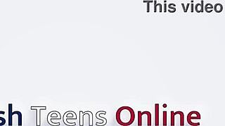 British 18-year-old student squirts hard with wand mess