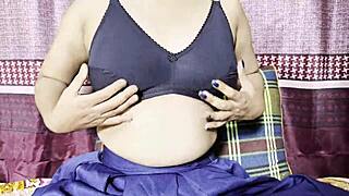 College girl sensually fingers her tight pussy.