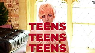 British 18-year-old student squirts hard with wand mess