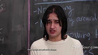 this classroom bench became infamous for a rough interracial gangbang with a blonde student