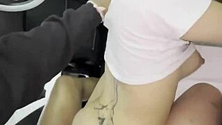 hey, can you believe this cambodian teen almost crashes while riding a huge dick outdoors?