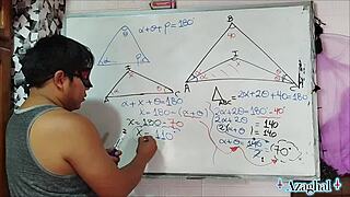 Asian nerd student learns sexual math from teacher in bedroom