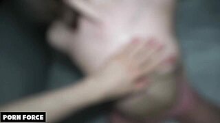 petite teen feels pleasure in rough sex