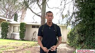 big tits blonde cougar picks up college bitchboy to fuck