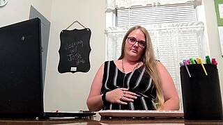 Teacher gives joi in office and reveals pregnancy