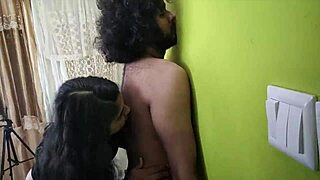 Horny Indian college girl meets boyfriend in private room for fun