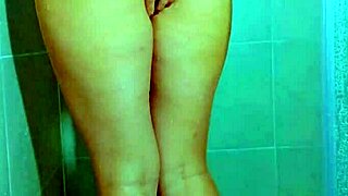 Check out college beauty's brazilian thong in shower tease!