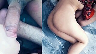 Stepbrother starts with oral, then fucks me until he cums on me