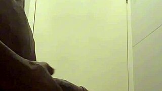 caught jerking off big cock in office bathroom