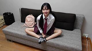 the petite japanese babe experienced her first anal sex roughly in this intense session