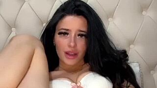 american exchange student enjoys solo play with toys and squirting