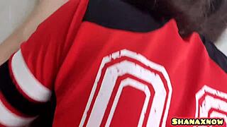 shy shanaxnow in pigtails enjoys pussy fingering