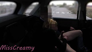 Dogging my slutty wife and her student in a public parking lot