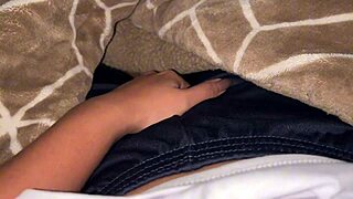 Brazilian student fingers juicy pussy in uniform before school