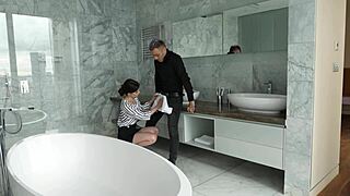 before work i fucked my secretary's tight ass and made her swallow cum